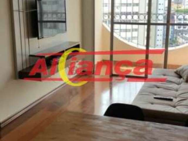 Apartamento 75m², 2 dormitórios, cozinha americana, sala 2 ambientes e sacada, 1 vaga