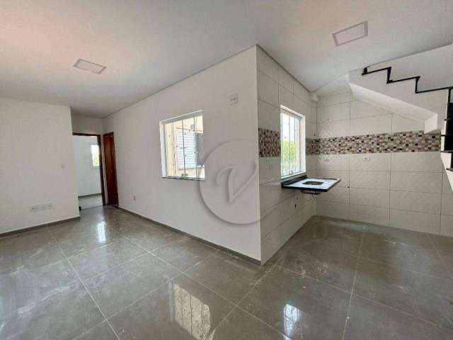 Cobertura com 2 dormitórios para alugar, 90 m² por R$ 2.150,00/mês - Parque Erasmo Assunção - Santo André/SP