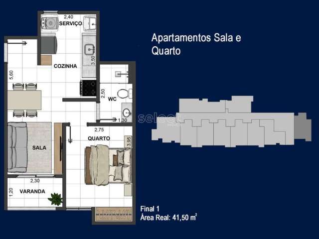 Apartamento com 2 quartos à venda na Ladeira Alexandre Leonel, 160, São Mateus, Juiz de Fora, 60 m2 por R$ 509.481