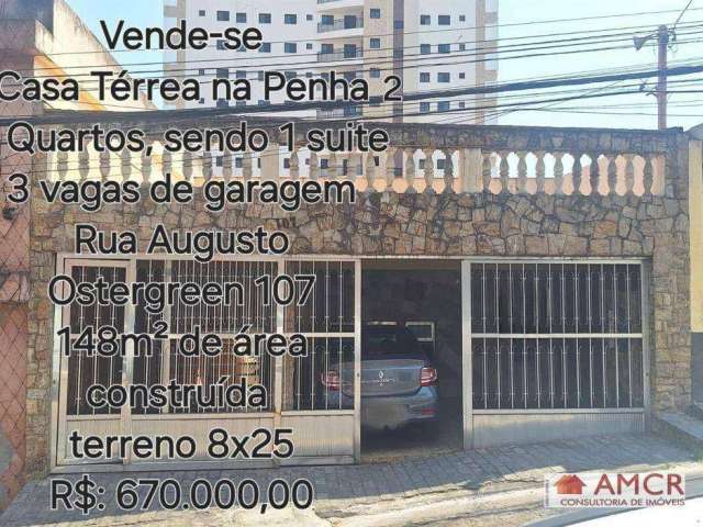 Casa com 2 dormitórios à venda, 148 m² por R$ 670.000,00 - Penha de França - São Paulo/SP