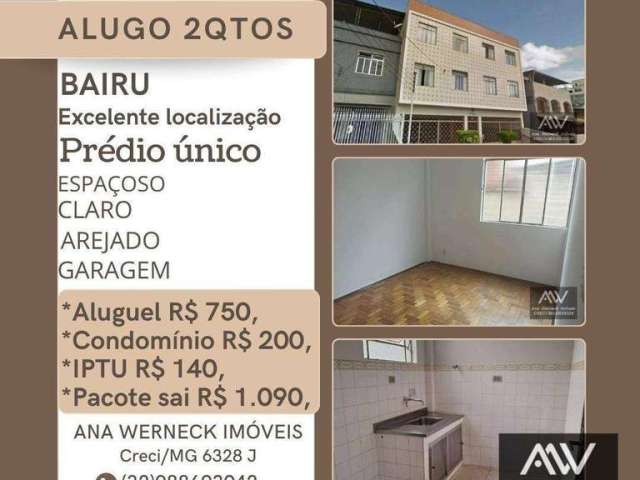 Apartamento com 2 dormitórios para alugar, 60 m² por R$ 1.090,00/mês - Bairu - Juiz de Fora/MG