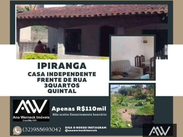 Casa com 3 dormitórios à venda, 100 m² por R$ 110.000,00 - Ipiranga - Juiz de Fora/MG