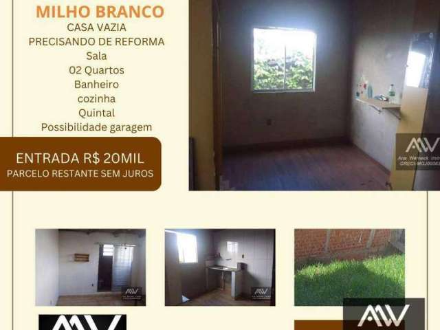 Casa com 2 dormitórios à venda, 84 m² por R$ 20.000 de entrada - Milho Branco - Juiz de Fora/MG