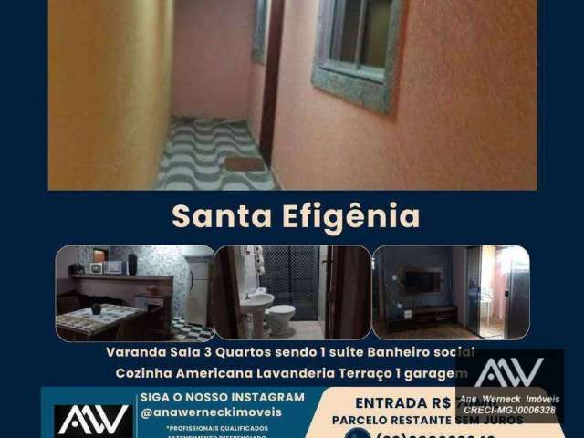 Casa com 3 dormitórios à venda, 120 m² por R$ 70.000 de entrada - Santa Efigênia - Juiz de Fora/MG