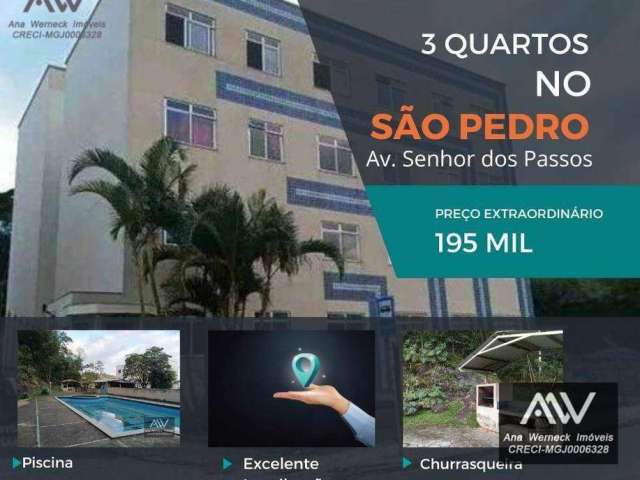 Apartamento com 3 dormitórios à venda, 62 m² por R$ 195.000,00 - São Pedro - Juiz de Fora/MG