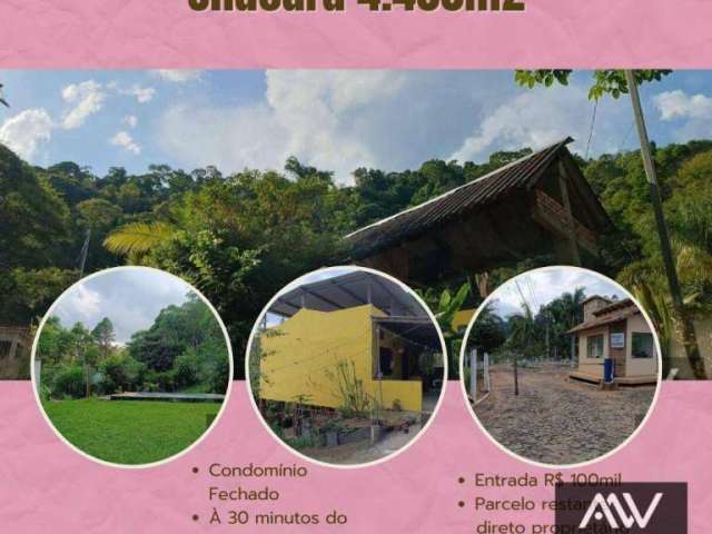 Chácara com 2 dormitórios à venda, 4400 m² por R$ 100.000 de entrada - Cedofeita - Matias Barbosa/MG