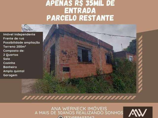 Casa com 2 dormitórios à venda, 72 m² por R$ 35.000 de entrada - Linhares - Juiz de Fora/MG