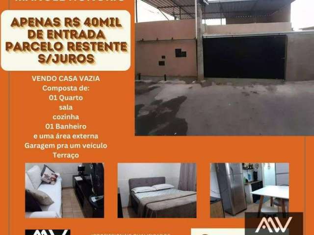 Casa com 1 dormitório à venda, 70 m² por R$ 40.000 de entrada - Ladeira - Juiz de Fora/MG