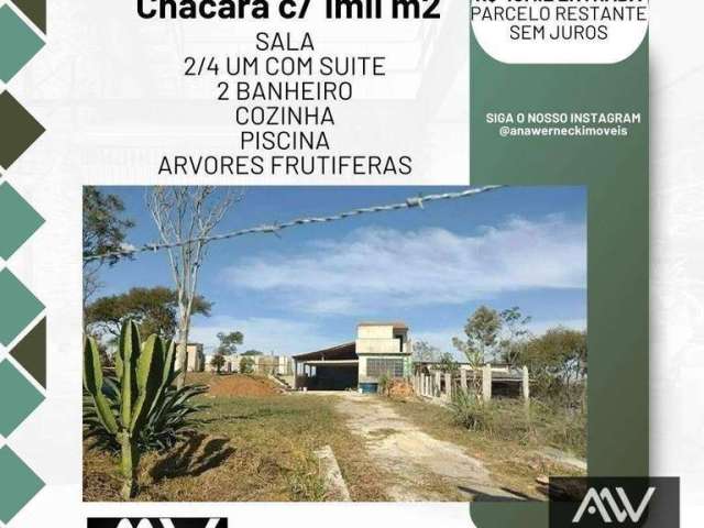 Chácara com 2 dormitórios à venda, 1000 m² por R$ 40.000 de entrada - Centro - Torreões (Juiz de Fora)/MG