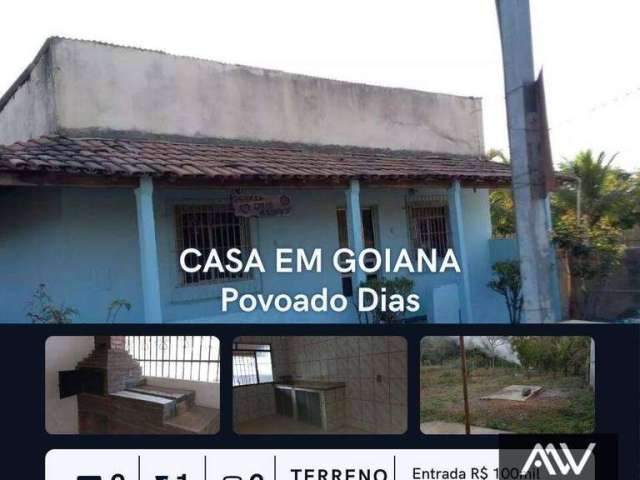 Casa com 2 dormitórios à venda por R$ 100.000 de entrada - Nossa Senhora de Lourdes - Goianá/MG