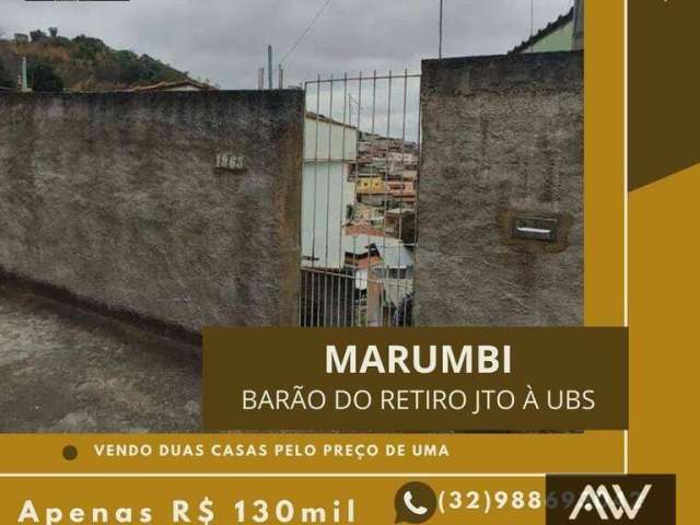 2 Casas com 2 dormitórios (ao todo) à venda, 90 m² por R$ 130.000 - Marumbi - Juiz de Fora/MG