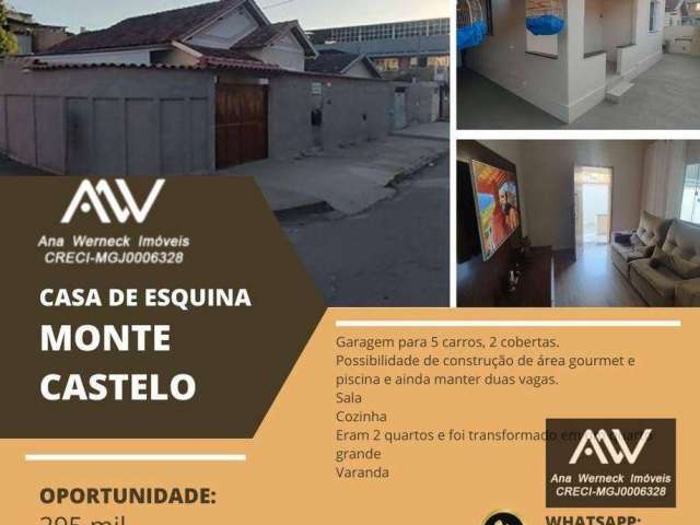 Casa com 1 dormitório (reversível em 2)  à venda, 72 m² por R$ 295.000 - Monte Castelo - Juiz de Fora/MG