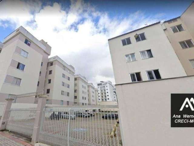 Apartamento com 2 dormitórios à venda, 45 m² por R$ 185.000 - Teixeiras - Juiz de Fora/MG