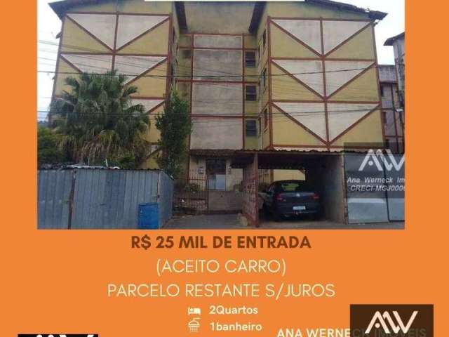 Apartamento com 2 dormitórios à venda, 50 m² por R$ 25.000 de entrada - Retiro - Juiz de Fora/MG