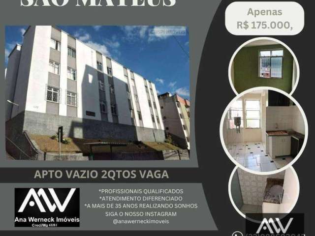 Apartamento com 2 dormitórios à venda, 60 m² por R$ 175.000,00 - São Mateus - Juiz de Fora/MG