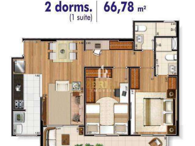 Apartamento com 2 dormitórios à venda, 66 m² por R$ 508.061,00 - Nova Gerti - São Caetano do Sul/SP