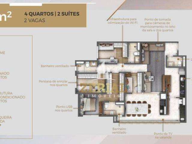Apartamento com 4 dormitórios à venda, 119 m² por R$ 1.557.182 - Ipiranga - São Paulo/SP