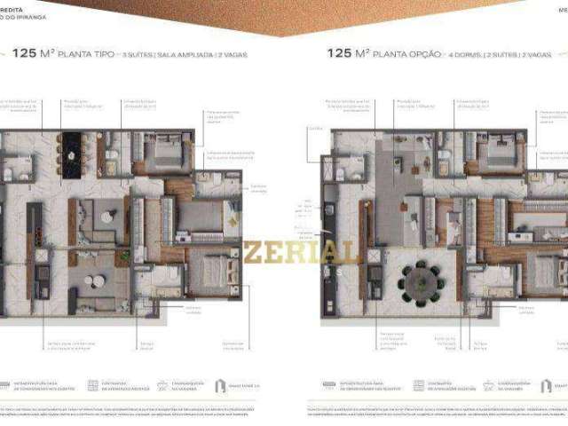 Apartamento com 3 dormitórios à venda, 125 m² por R$ 1.495.704,00 - Ipiranga - São Paulo/SP