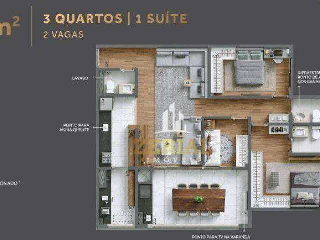 Apartamento com 3 dormitórios à venda, 98 m² por R$ 1.344.279,00 - Vila Dom Pedro I - São Paulo/SP