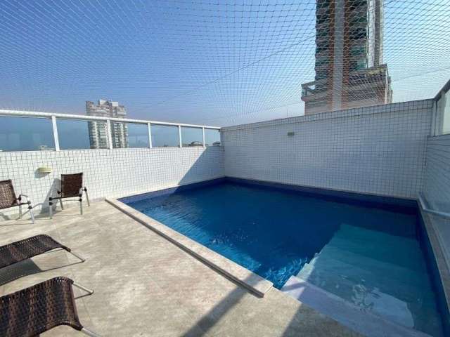 Apenas 1 quadra da praia, com vista mar de todos ambientes, esse apartamento dúplex vai lhe s urpreender! por R$ 1.750.000 - Boqueirão - Santos/SP