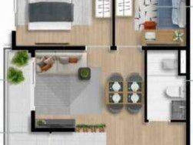 Apartamento à venda, 37 m² por R$ 367.807,00 - Vila Indiana - São Paulo/SP