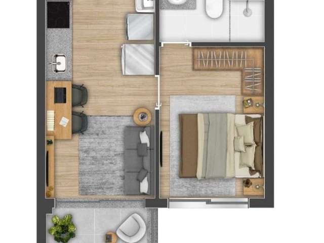 Apartamento à venda, 29 m² por R$ 406.049,05 - Brooklin - São Paulo/SP