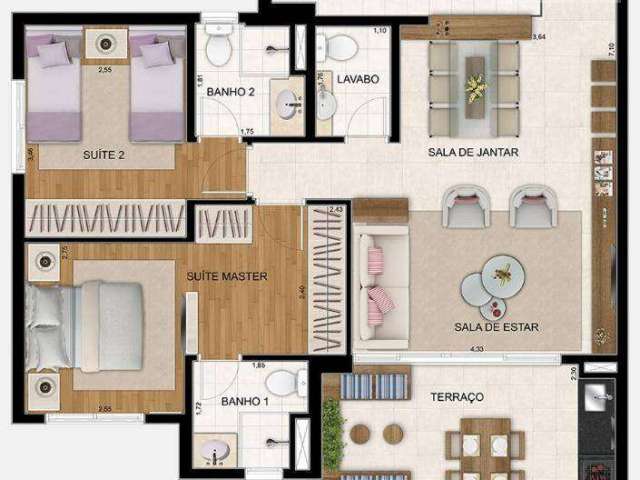 Apartamento com 2 dormitórios à venda, 68 m² por R$ 659.910,00 - Jardim Flor da Montanha - Guarulhos/SP
