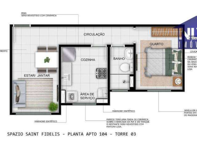 Apartamento com 1 dormitório à venda, 36 m² por R$ 269.234,00 - (Zona Norte) Barro Branco - São Paulo/SP