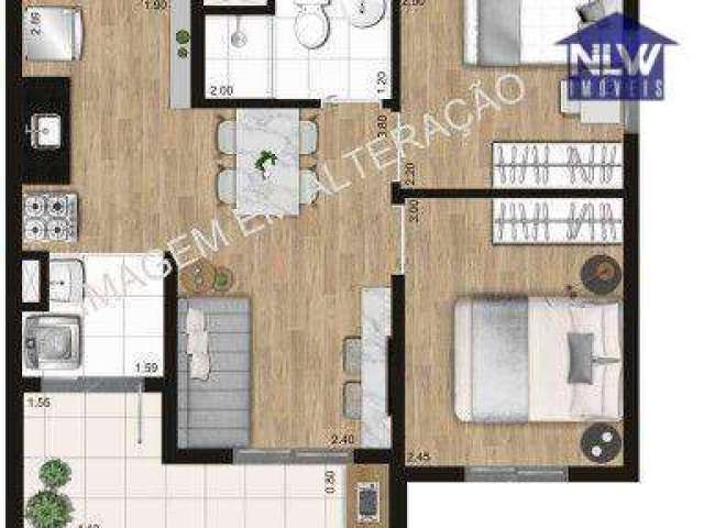 Apartamento à venda, 42 m² por R$ 335.545,88 - Vila Marina - São Paulo/SP