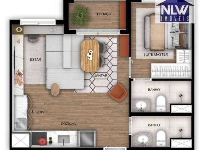 Apartamento à venda, 42 m² por R$ 400.506,94 - (Zona Norte) Barro Branco - São Paulo/SP