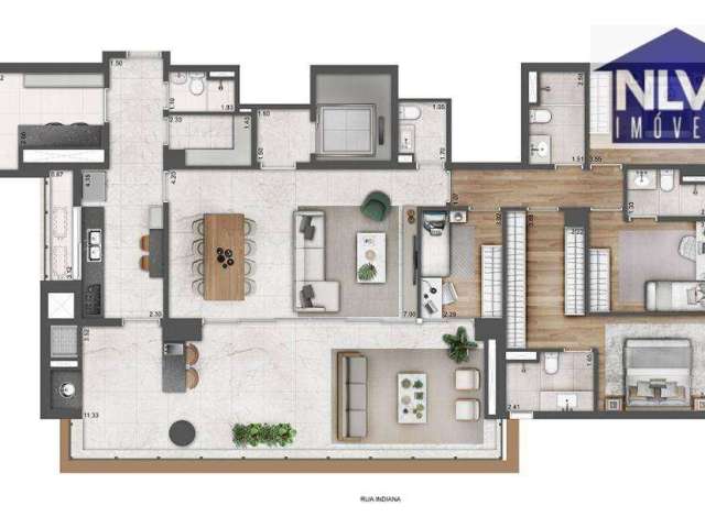 Apartamento à venda, 209 m² por R$ 4.235.405,00 - Brooklin Paulista - São Paulo/SP