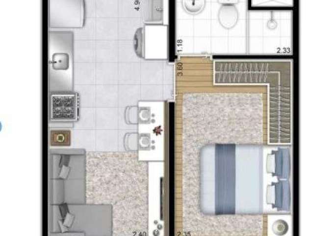 Apartamento com 1 dormitório à venda, 26 m² por R$ 217.900,00 - Jardim Itacolomi - São Paulo/SP