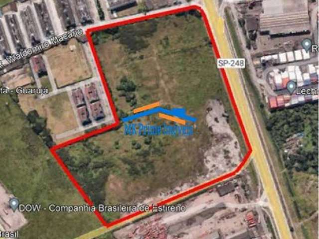 Ótimo Terreno Plano 93.000m² Zoneamento ZDM2 Fachada p/ Rodovia Guaruja/SP