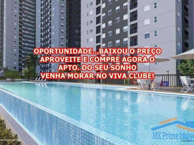 Apartamento c/ 36m², 2 Quartos no Condomínio Viva Clube - Carapicuíba/SP