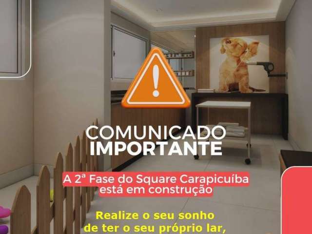 Apartamento c/ 60,25m², 2 Quartos(1suíte) na planta no Square Carapicuíba