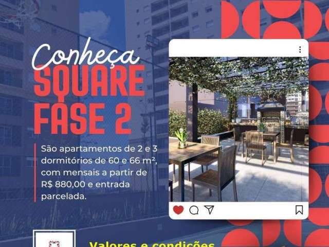 Apartamento c/ 66,09m², 3 Quartos(1suíte) na planta no Square Carapicuíba