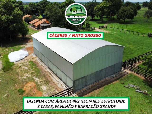 Fazenda em cáceres/mt-na beira da rodovia br-174-boa estrutura