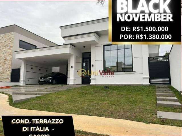 Casa com 3 dormitórios à venda, 158 m² por R$ 1.500.000,00 - Condomínio Residencial Terrazzo DI Itália - Taubaté/SP