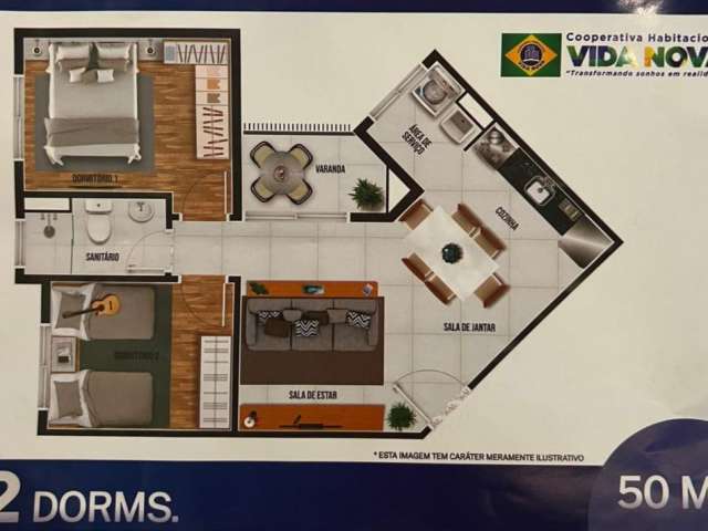 Cota de apartamento na planta