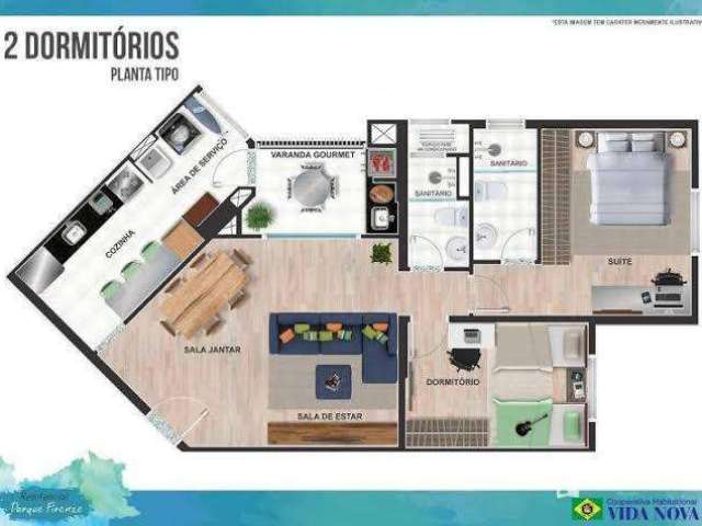 Oportunidade Excelente Apartamento para venda no G12 Parque Firenze - Embu das Artes - SP