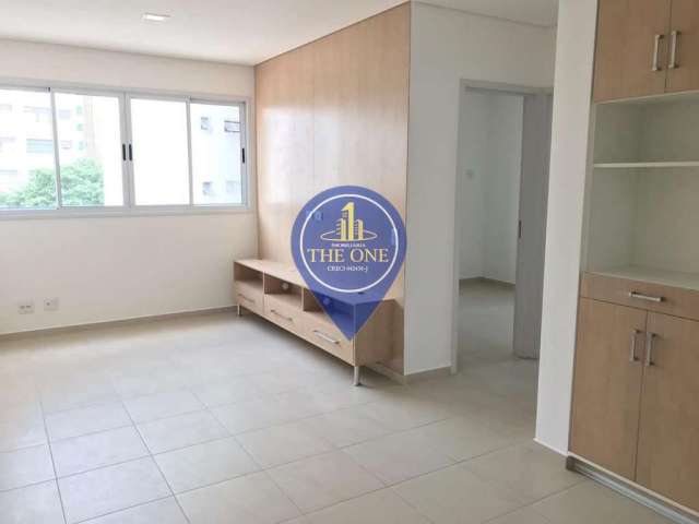 Apartamento de 50m² para locação, Vila Buarque, São Paulo, SP com 2 dormitórios sendo 1 suíte, sala