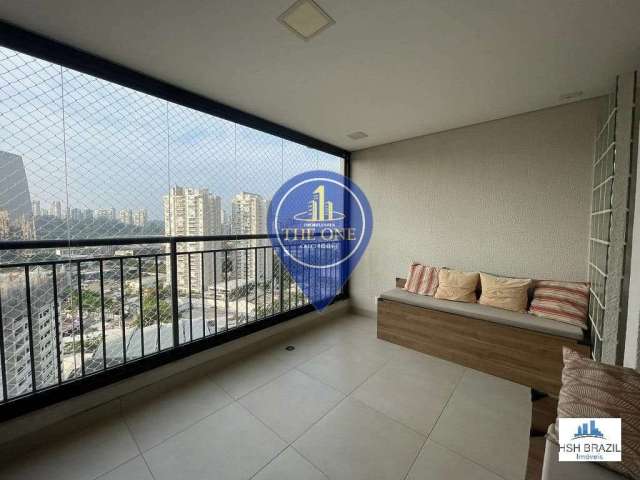 Apartamento de 68m² com terraço Gourmet para locação, Santo Amaro, São Paulo, SP. com 2 Dormitórios