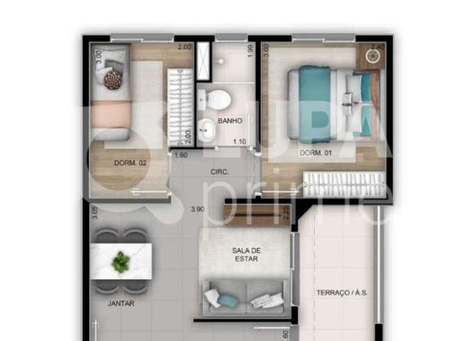 Apartamento com 2 quartos para venda, vila maria baixa, são paulo