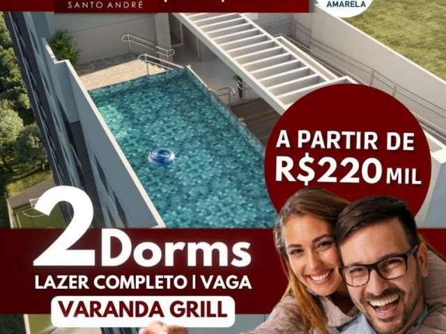 Apartamento para Venda em Santo André, Vila Eldízia, 2 dormitórios, 1 banheiro, 1 vaga