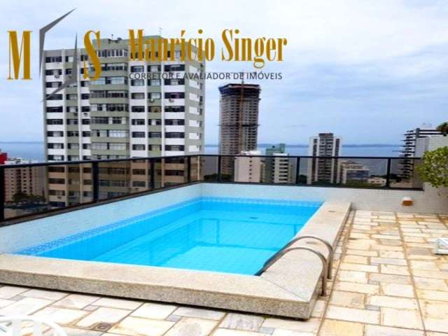 ESPETACULAR APARTAMENTO COBERTURA DUPLEX, 431 M², 4 SUÍTES, 3 SALAS, DEPENDÊNCIA, ARMÁRIOS, PISCINA, 5 GARAGENS, DEPÓSITO, P/ VENDA na GRAÇA, SSA/BA