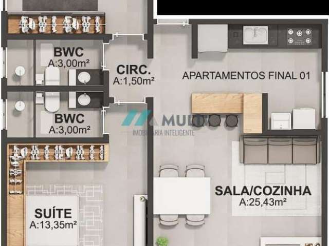 Apartamento à venda no bairro Serraria - São José/SC