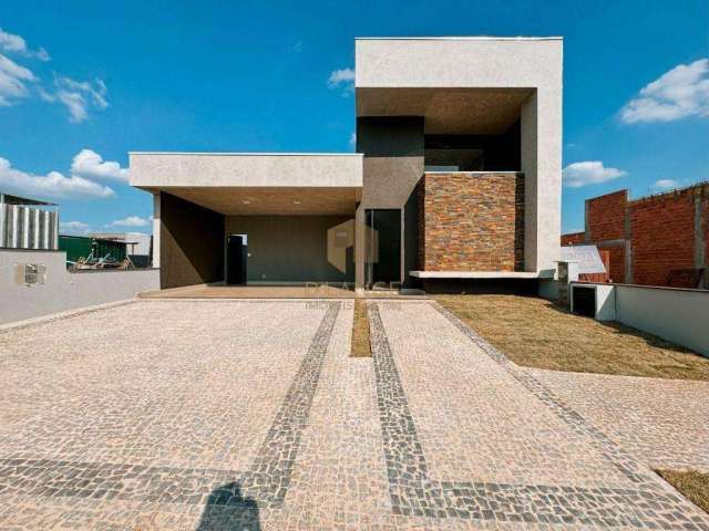 Casa à venda em Paulínia, Parque Brasil 500, com 3 suítes, com 187 m², Condomínio Club Santorini