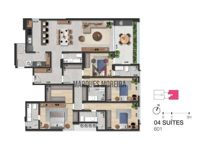 Apartamento com 4 quartos à venda na Rua Santo Antônio, 982, Centro, Juiz de Fora, 170 m2 por R$ 1.599.900