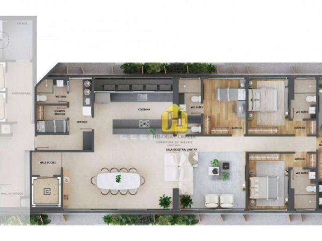 Apartamento à venda, 194 m² por R$ 1.736.434,00 - Tirol - Natal/RN