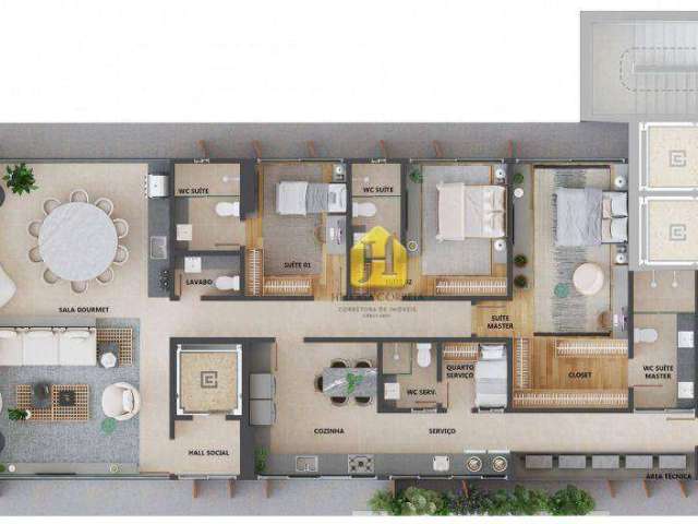 Apartamento à venda, 175 m² por R$ 1.358.265,00 - Tirol - Natal/RN